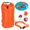 Life Vest Buoy Uppblåsbar öppen simning Tow Float Dry Bag Double Air With Midje Bälte för vattensporter förvaring Säkerhet3409838