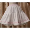 Vuxna kvinnor vinter varm fleece mini pläterad byxa kjol band midja vit söt söt lolita kostym för lady preppy girls 210629