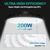 100W 200W 300W Super jasne magazyn LED UFO High Bay Lights Factory Shop Gym Light Lampa przemysłowa
