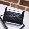 Luxury Designer Card Holder Wallet Short Case Purse Quality Pouch Quilted äkta läder Y Womens Men Purses Mens Key Ring Credit2333