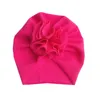 Nette Feste Streifen Blume Baby Mädchen Hut Säugling Kleinkind Kinder Mädchen Knoten Turban Kinder Beanie Cap Foto Requisiten Geschenke 0445