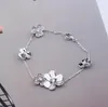 3 colori vendono gioielli braccialetto di marca di rame ambientale per le donne argento catena trifoglio mano catenaria Praty regalo di nozze oro 269Q