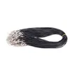 Pendant Necklaces 1.5mm 55 with 5cm Jewelrypendant Pendants Jewelry Chains Chokers Twisted Braided Black Cord Chain Necklace String For Women Rope Leather