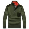 Suéter de invierno Hombres Cuello alto Cashmere Jerseys Cálido Fleece Coreano Inglaterra Estilo Abrigo Chaqueta Cuello largo Cremallera Ropa masculina 210518