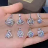 Diamond Fan-Shaped Pendant Geometric Pendants Accessories Necklace For Women Fashion 2021 Trend Accessories Women Jewelry Necklaces