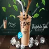 Tapety Nowoczesne Bubble Tea Picture Wallpaper Popołudnie Deser Sklep Wystrój Przemysłowy Tło Papiery ścienne Malowidła Papel de Parede