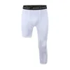 Pantalons pour hommes Compression à une jambe 3/4 Collants Capri Athletic Basketball Base Layer