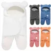 Baby Slaapzakken Ultra-Soft Fluffy Fleece Geboren Ontvangen Deken Zuigeling Jongens Meisjes Kleding Slaapkwekerij Wrap Swaddle 211029