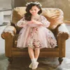 2020 primavera carino bambini stampa abiti a maniche lunghe per ragazze abbigliamento bambini di alta qualità vestiti della neonata vestito dalla principessa 3-11Y Q0716