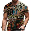 T-shirts hommes 3D Impression Stripe Drapeau T-shirt à manches courtes Hommes Col rond Hip Hop Mode Casual Mâle Vêtements de luxe Top Tee213J