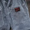 Plus Rozmiar 5xl 6xl 7xl MENS Striped Krótkie dżinsy Summer Modna Zaawansowana stretch dżinsów spodnie Male Brand 210322