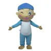 High quality Blue Hat Boy Mascot Costume Halloween Christmas Cartoon Character Outfits Suit Advertising Leaflets Clothings Carnival Unisex Adults Outfit