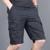 Homens Militar Cargas Calções Exército Camuflagem Tactical Jogadores Calções Homens Algodão Solto Trabalho Casual Calças Curtas Plus Tamanho 4XL 210720