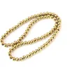 Kedjor CKYSEE One Piece Golden Round Halsband Hematit Material Storlek 4 6 8 10mm Kvinnakedja för DIY -smycken Making267p