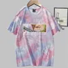One Piece Anime Mode Manches Courtes Col Rond Tie Dye Uniex T-shirt Y0809