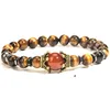 new product launch fashion luxury crown men's jewelry bracelet Amethyst tiger eye stone couple Bracelet