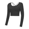 shaping yogasports yoga sports bra long sleeve women workout athletic top padded sexy crossbody running indoor sport gym 5254700