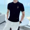 British Style POLO Shirts Men Summer Short Sleeve Business Casual Polo Shirts Embroidery Slim Social Gentleman Men Clothing 210527