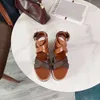 مثير النساء الصنادل الفاخرة مصمم منصة الأحذية الصيف النعال صندل الجلود إسفين حجم الأحذية 35-41XX-0283