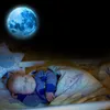 Väggklistermärken 3d Stor Moon Fluorescerande klistermärke Bakgrund Natt Avtagbar Glöd i de mörka heminredningarna 5cm 12cm 20cm 30cm