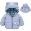 Autunno Ragazzi Piumini Capispalla con cappuccio Bambini Cartoon Warm Fashion Baby Kids Coat Abbigliamento Ragazze 211204