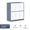 US stock Bedroom Furniture Locker Storage Cabinet - 6 Metal Wall Lockers for School and Home Storage Organizer a40