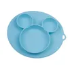 NOUVEAUSilicone Enfants Cartoon Vaisselle Ensemble Bébé Dîner Bol Enfant Dîner Assiette Bébé Formation Bol Cuillère Fourchette Chute Bébé Fournitures RRD11636