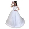 2022 Vintage Prinzessin Ballkleid Brautkleider Lange Ärmel Spitze Applikationen Hochzeiten Elfenbein Weiß Braut Kleid Vestidos De Novia