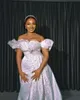 Pearls Mermaid Wedding Dresses Bride Gowns With Detachable Train African Nigerian Off The Shoulder Beaded Applique Vestido De Novia WJY