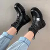 Cow Leather Women Ankle Boots Classic Thick-soled Front Lace-up Comfortable Fashion Winter And Autumn Casual Simple Short Boots