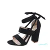 Gladiator Sandaler Summer High Heels Platform Ankel Strap Shoes Women glid på Peep Toe Pumpar Casual Plus Size