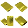 Wydarzenie prezentowe Świąteczne imprezę Gardengift Wrap 100pcs Reclosable Torby DoyPack Golden Mylar Foil for Chocolate Storage Kitchen Matery