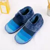 Winter Handmade Indoor Cotton Slippers Bag Heel Shoes PU Leather Surface Insulated Cotton-Padded Female