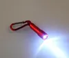 Favor de fiesta Mini linterna LED Linternas de antorcha de aleación de aluminio con anillo de mosquetón Llaveros Llavero Regalos 5 colores