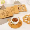 9 styles Wood Heat Resistant Pad Pan Pot Mat Holder Kitchen Cooking Isolation Pad Bowl Cup Coasters