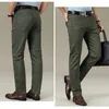Pantalon en denim élastique droit coloré coupe régulière pantalon d'affaires pour hommes mode 6 couleurs 210318
