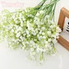 Ghirlande di fiori decorativi 50 cm Respiro di bambini Plastica Artificiale PU Lattice Gypsophila Mazzi di fiori fai da te falsi per decorazioni per la casa di nozze