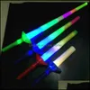 Leuchtet Giftstelescopic Glow Stick Blitz Spielzeug Fluoreszenzes Schwert Konzert Weihnachten Karneval Spielzeug LED Leuchtst￤bchen 4 Abschnitt Drop De