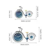 Meisd Blue Bike Designer Väggklocka Klistermärke Creative Watch Quartz Silent Kök Rum Horloge Heminredningskonst 210930