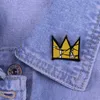 Basquiat Crown Runcel Pin Beliebte Graffiti Maler Brosche Künstler Katze Button H1018