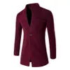 ZOGAA Moda Giacca a vento da uomo Inverno Misto lana Cappotto Slim Cardigan Trench One Button Collo alla coreana Cappotto da uomo in lana 211011