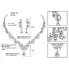 Mecresh Luxus Zirkonia Braut Schmuck Sets Blatt-Form Kristall Strass Party Hochzeit Schmuck Halskette Sets MTL486 H1022