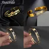 Atoztide Adapted Letter Name bracelet Custom bracelets Women Men Rose Gold Rvs Chrismas Jewelry Poison
