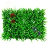 Faux Greenery Artificial Grass Plant Lawn Panels Wall Staket Hem Garden Backdrop Decor Turf för hund husdjur område inomhus 40x60cm