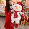 Christmas moose bear plush toy soft elk snowman doll festival wapiti decoration lovely animal gift for children 1pcs 210728