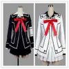 Vampir Şövalye Cosplay Kostüm Yuki veya Siyah Bayan Çapraz Beyaz Elbise Üniforma Y0913