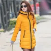 Zimowy płaszcz kobiety jesień słodka dziewczyna długie parki z kapturem czarne płaszcze koreańskie ubrania mody szczupły czerwone kurtki 11 kolorów cx9 210923