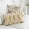Kudde/dekorativ kudde Dunxdeco kudde täcker dekorativt tufting fodral modern enkel rand geometrisk hem soffa stol sängkläder koussin deco