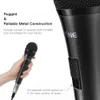 Fifine Dynamic Speaker Vocal Micrófono Karaoke con interruptor de encendido/apagado Incluye conexión XLR de 14.8 pies a 1/4''