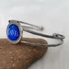 Bangle Hand Made Greek Sorority Zpb Letter White Rhinestone Cuff Women Jewelry